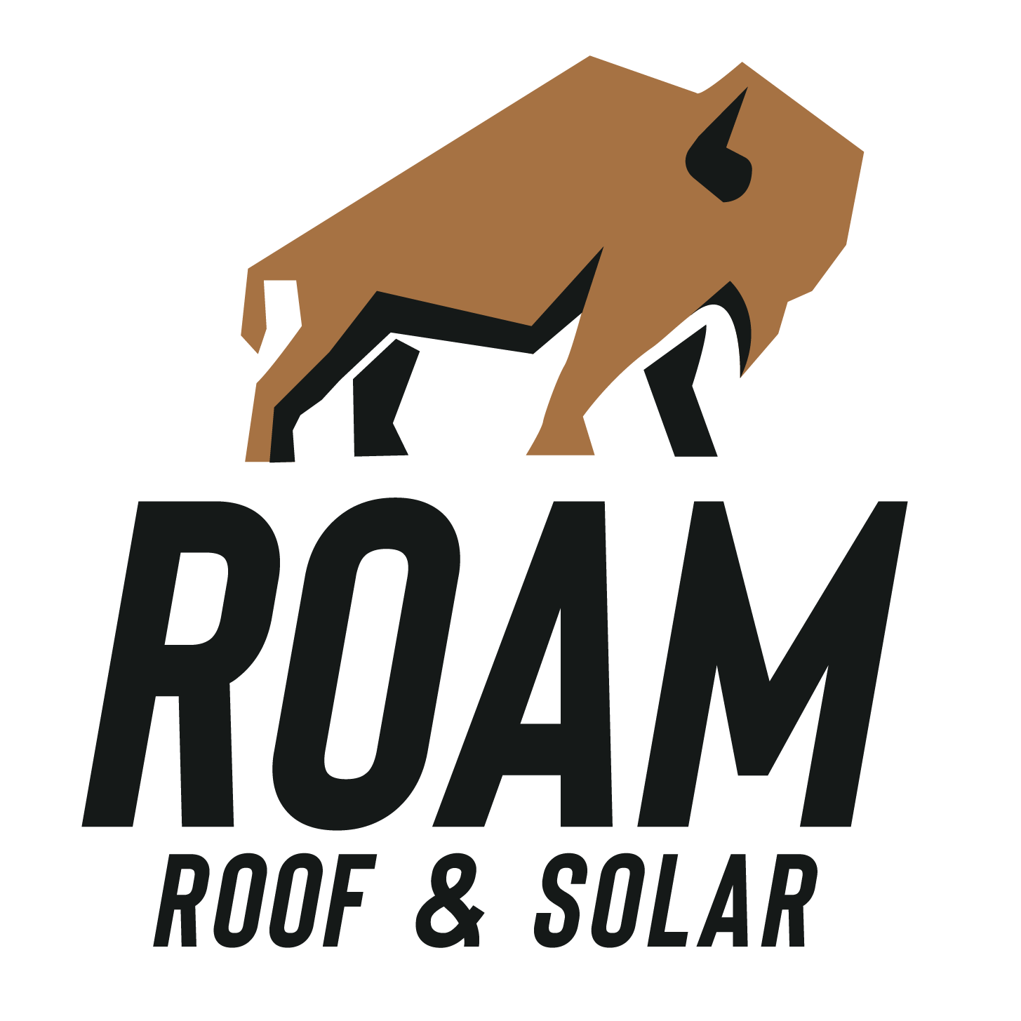 Bison Logo for Roam Roof Logo and Solar in Central Texas
