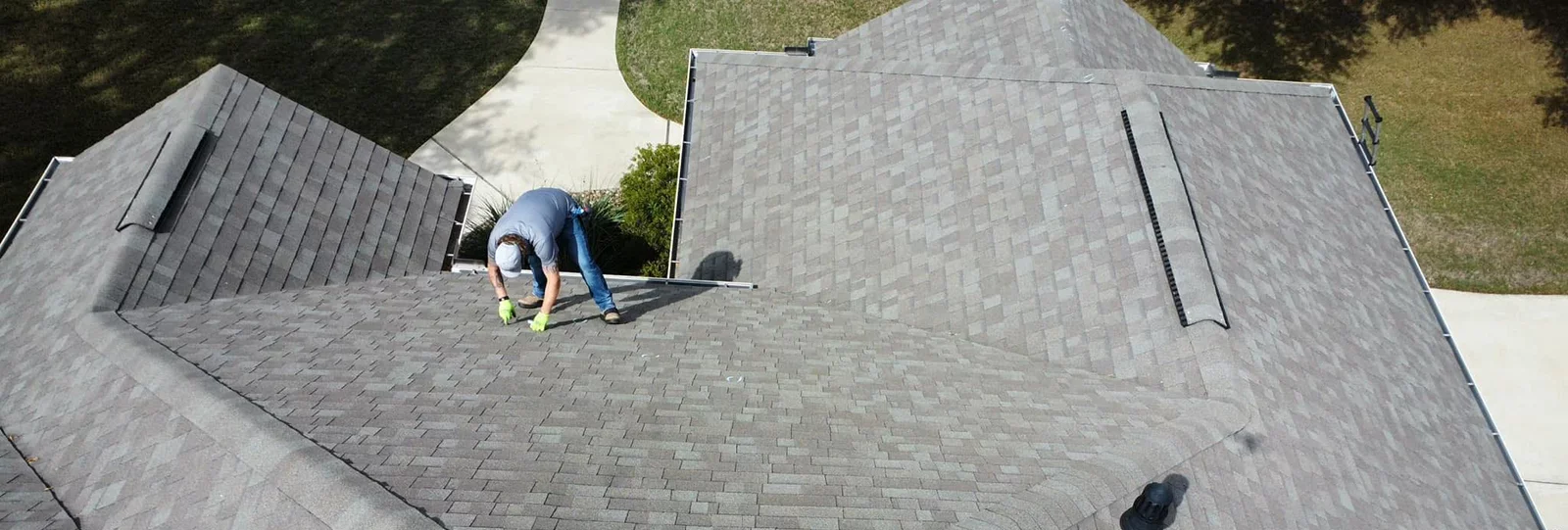 Roof inspections being performed by A Roam Room & Solar roofing specialist.