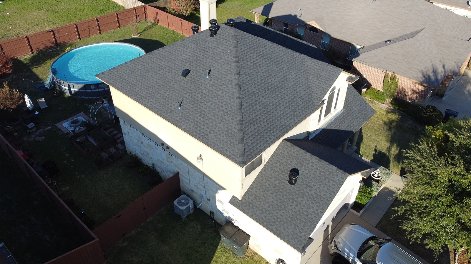 Roof Repair and roof installation by Roam Roof in Leander Texas.